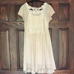 ModCloth A’reve Crochet Cream Dress Small​​